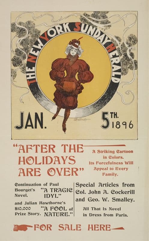 The New York Sunday herald. Jan. 1896 as a canvas print