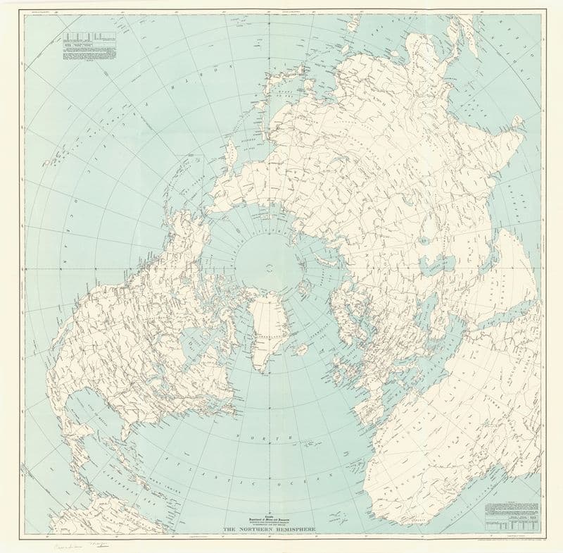 The Northern Hemisphere as a canvas print