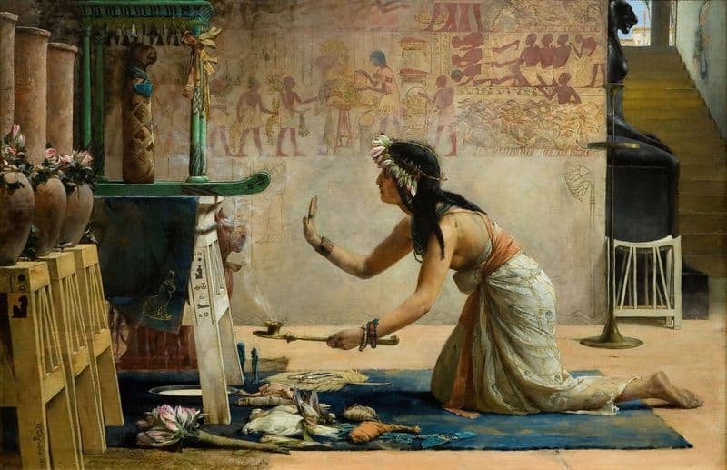 The Obsequies of An Egyptian Cat as a canvas print