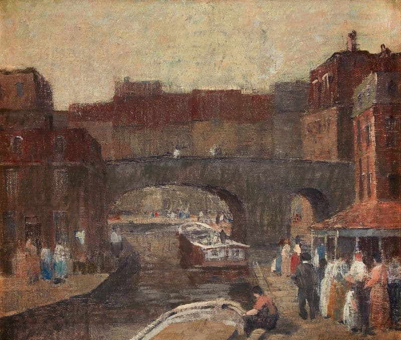 The Old City (circa 1924) as a canvas print