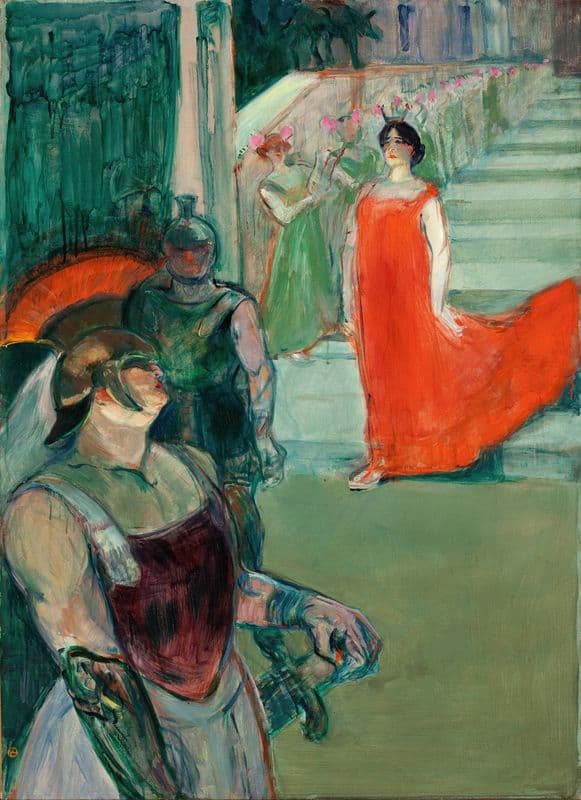 The Opera ‘Messalina’ at Bordeaux (Messaline descend l’escalier bordé de figurants) (1900-1901) as a canvas print