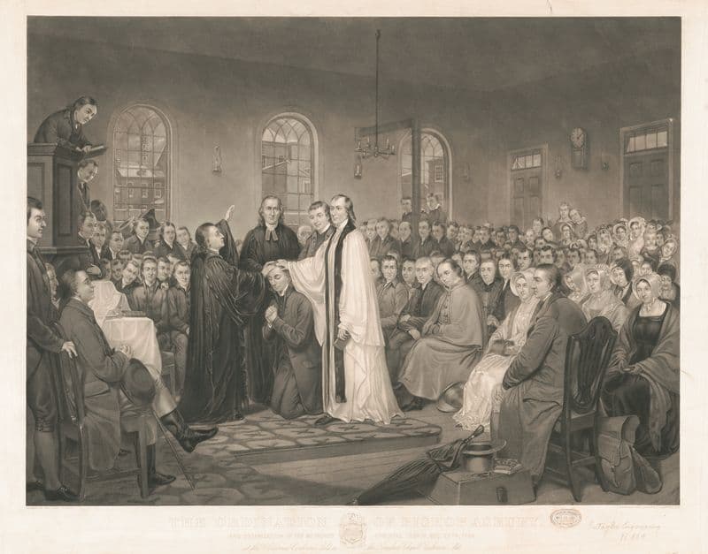 The ordination of Bishop Asbury as a canvas print