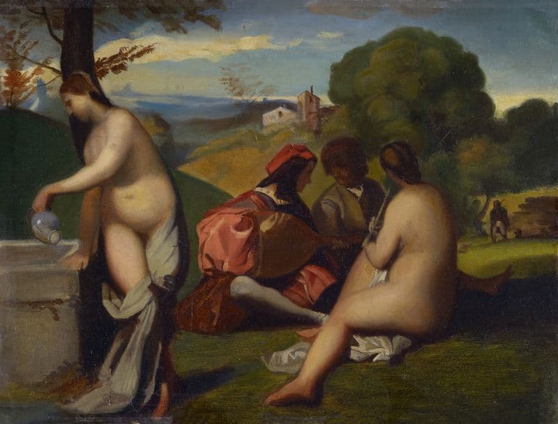 The Pastoral Concert (1838–1843) as a canvas print