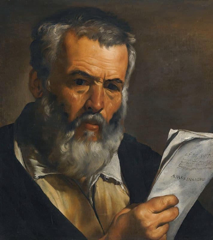 The Philosopher Anaximander Holding Some Of His Writings (17th Century) as a canvas print