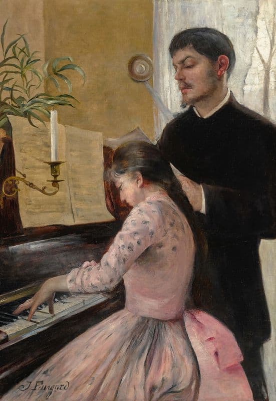 The Piano Lesson as a canvas print