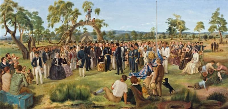 The Proclamation of South Australia (circa 1856) as a canvas print