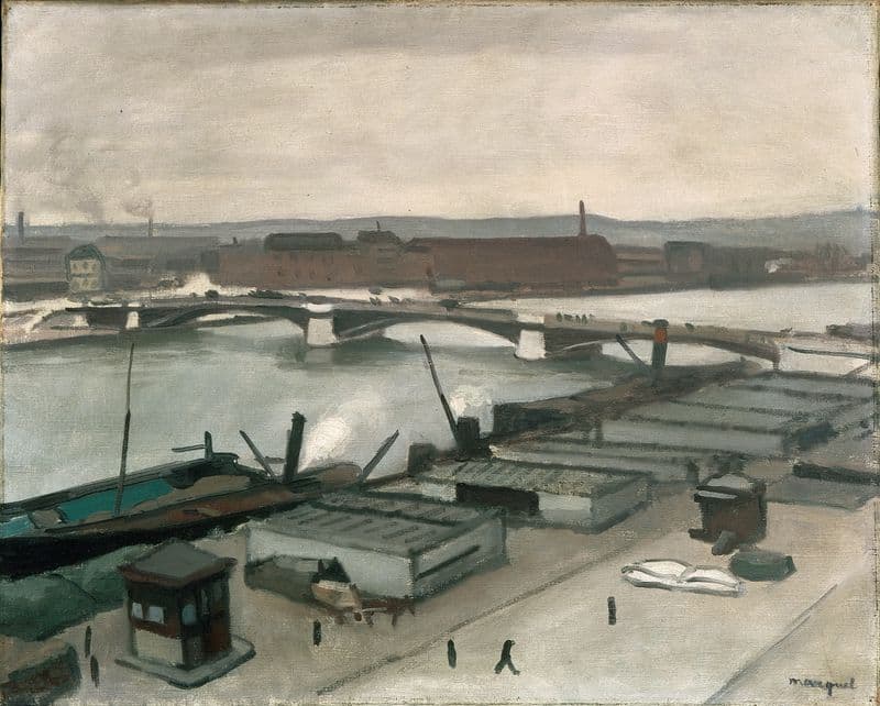 The Quays at Rouen as a canvas print