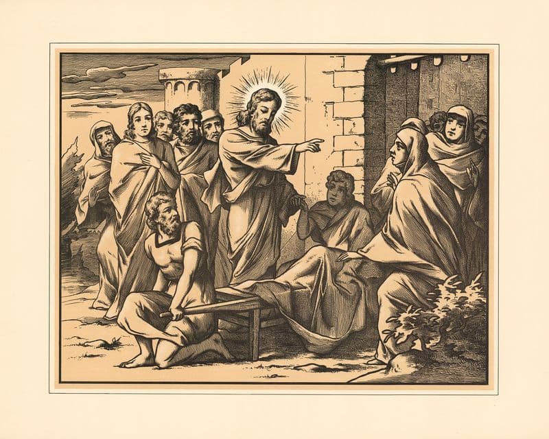 The raising of the widow’s son from Nain as a canvas print