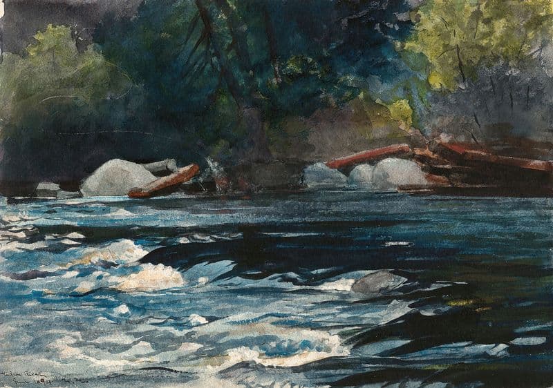 The Rapids, Hudson River, Adirondacks as a canvas print