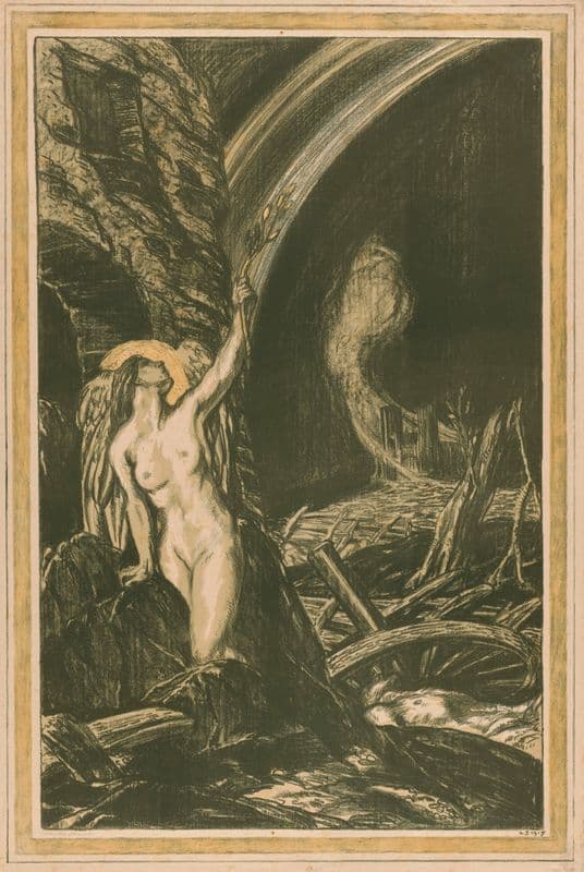 The Re-birth of the arts (gesigneerd) as a canvas print