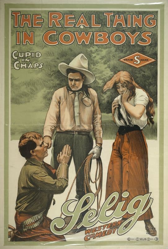 The Real thing in cowboys cupid in chaps. as a canvas print