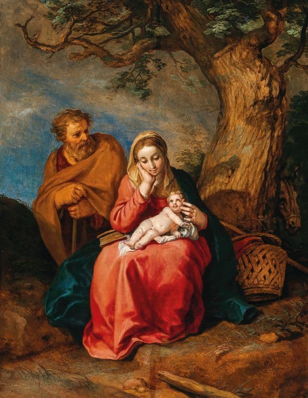 The Rest on the Flight into Egypt as a canvas print