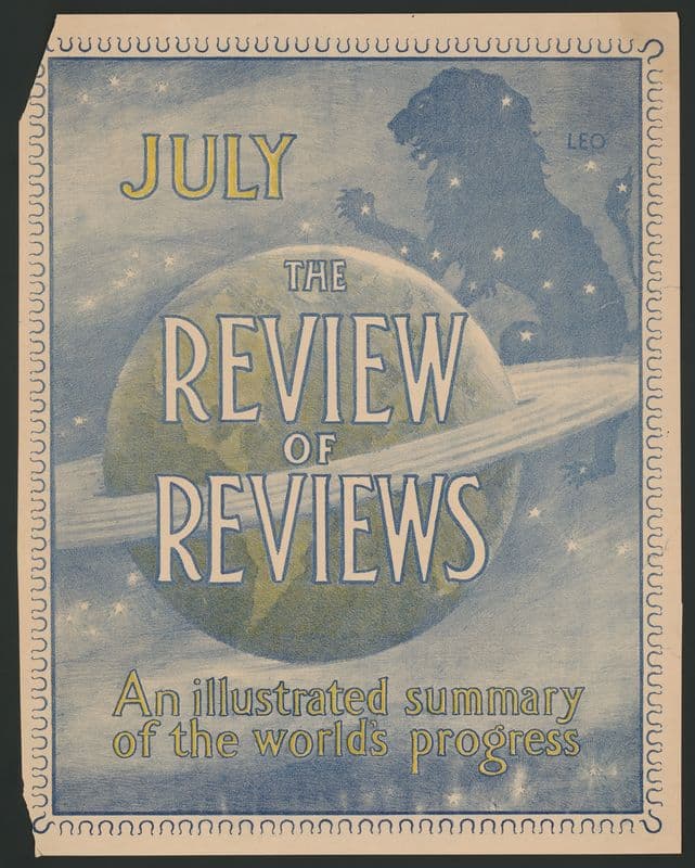 The Review of Reviews. An illustrated summary of the world’s progress. July as a canvas print
