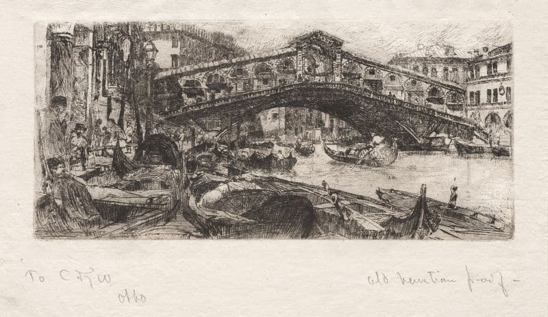 The Rialto, Venice as a canvas print