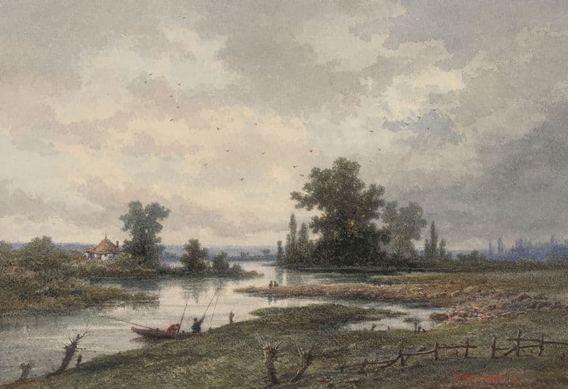 The River Lys near Ghent as a canvas print