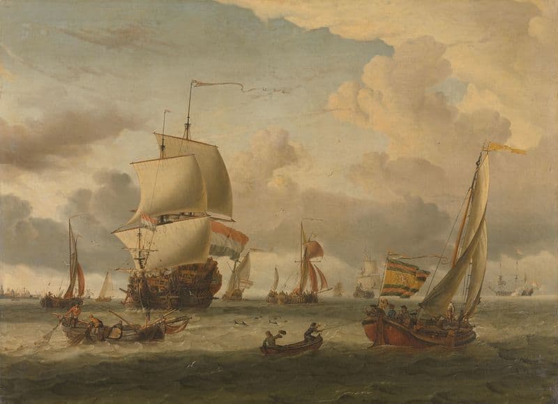 The Roads of Enkhuizen (1654 - 1708) as a canvas print