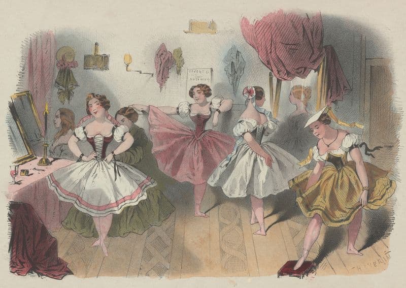 The Royal Italian Opera before & behind the curtain as a canvas print