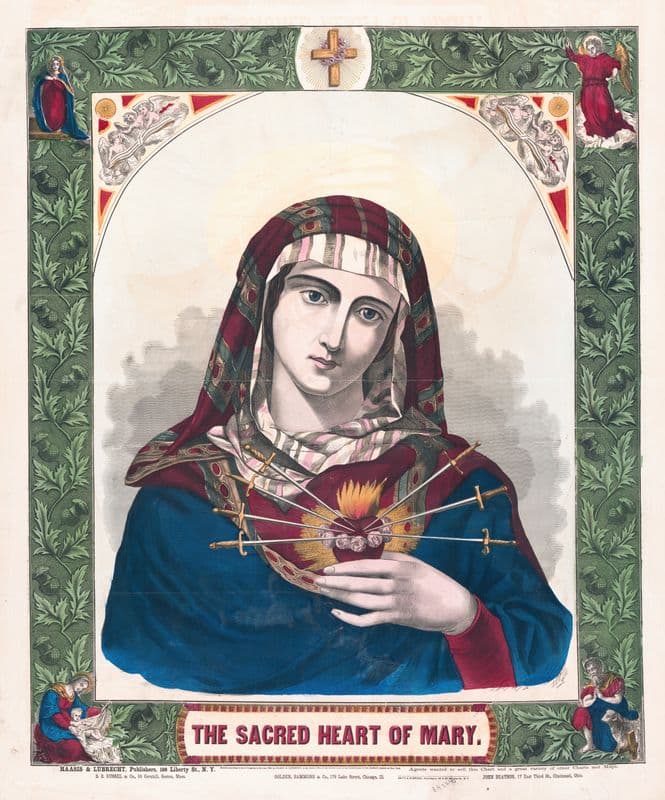 The sacred heart of Mary as a canvas print