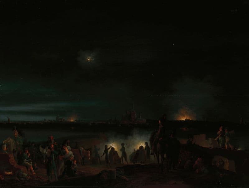 The Shelling of ’s-Hertogenbosch by the French as a canvas print