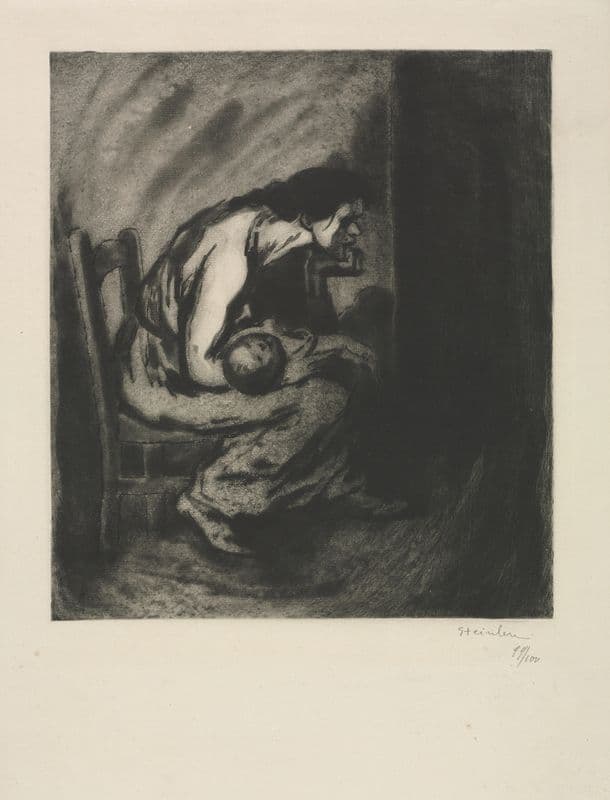 The Sick Child as a canvas print