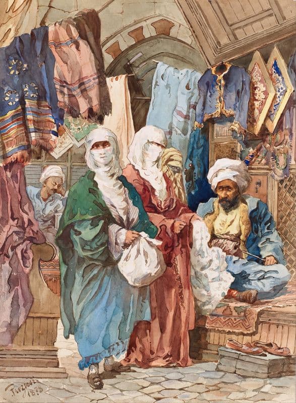 The Silk Bazaar as a canvas print