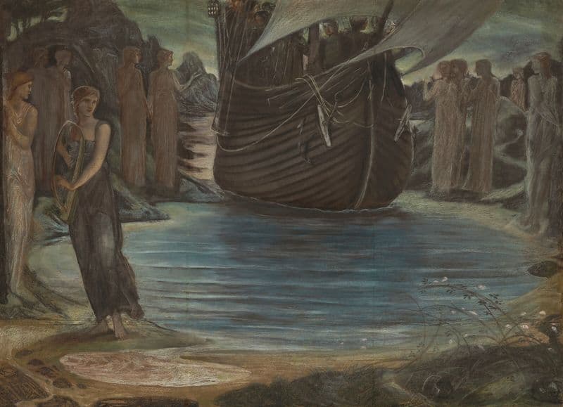 The Sirens (Composition Study) as a canvas print