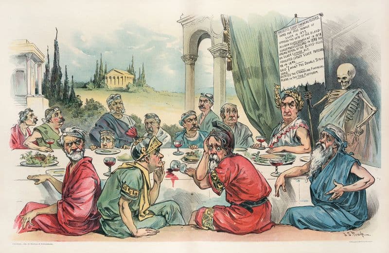 The skeleton at the feast as a canvas print