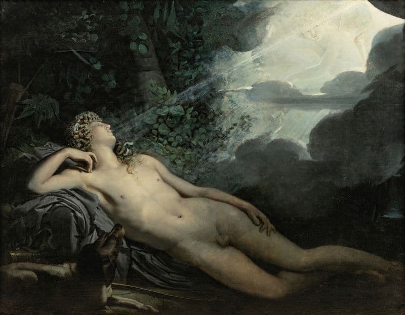The sleep of Endymion as a canvas print