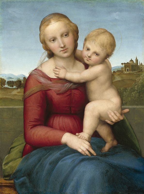 The Small Cowper Madonna (c. 1505) as a canvas print