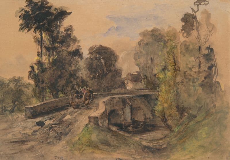The Stone Bridge (ca. 1830) as a canvas print