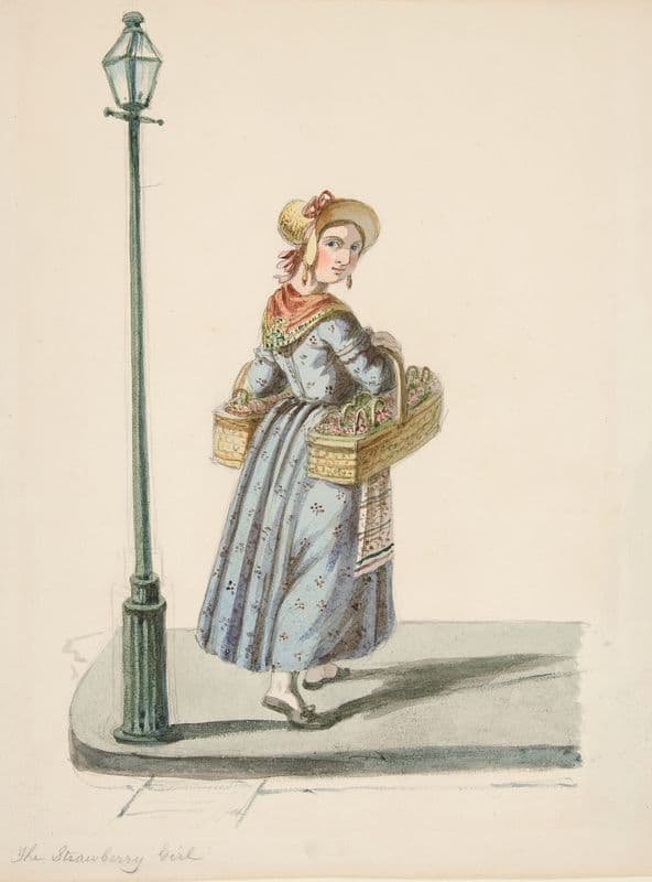 The Strawberry Girl (ca. 1840) as a canvas print