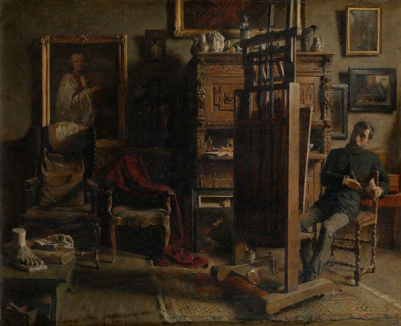 The Studio of the painter Jules Lambeaux as a canvas print