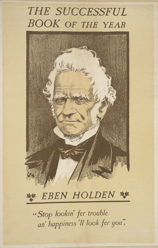 The successful book of the year Eben Holden (1895-1911) as a canvas print