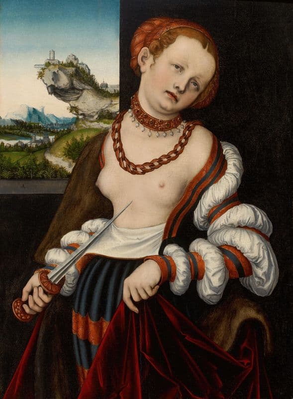 The Suicide of Lucretia as a canvas print