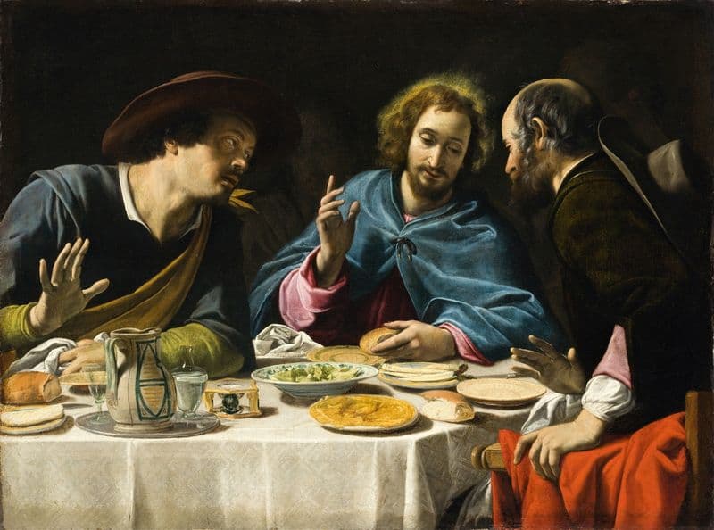 The Supper at Emmaus (circa 1625) as a canvas print