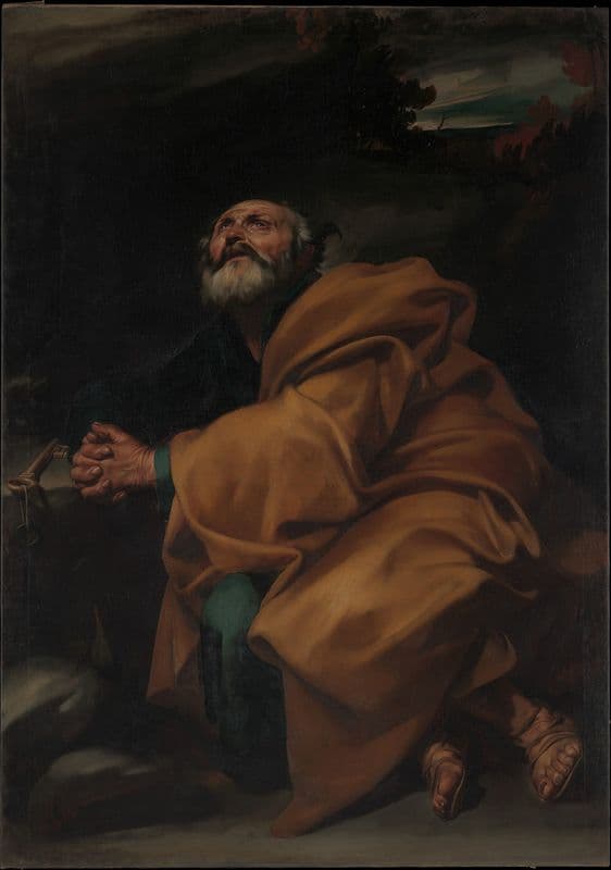 The Tears of Saint Peter (ca. 1612–13) as a canvas print