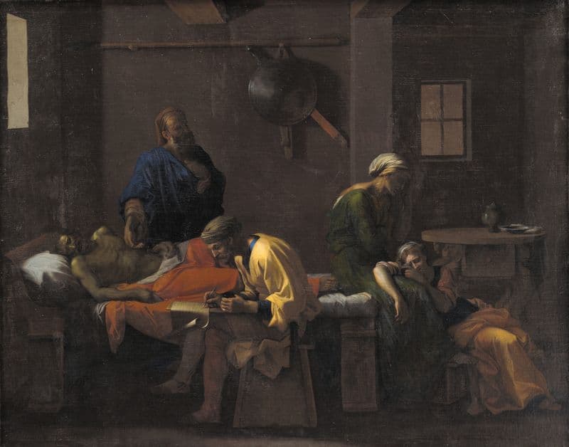 The Testament Of Eudamidas (1644 – 1648) as a canvas print