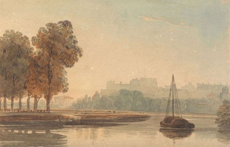 The Thames at Windsor (ca. 1830) as a canvas print