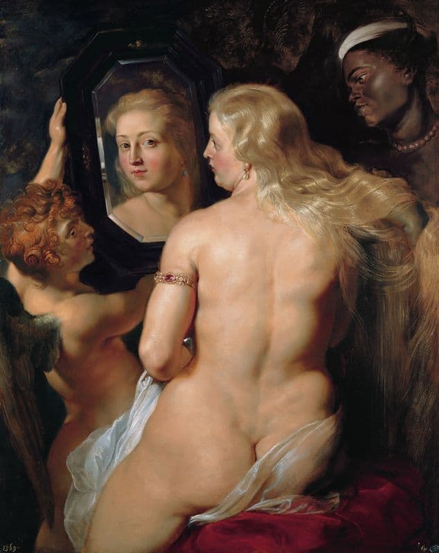 The toilet of Venus (1614-1615) as a canvas print