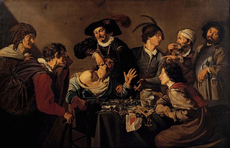 The tooth-puller as a canvas print