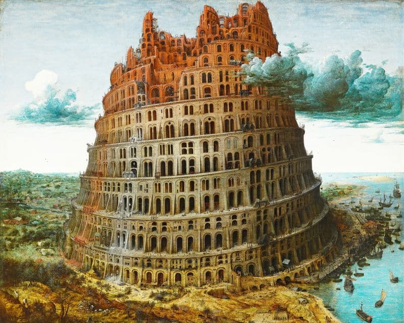 The Tower of Babel (circa 1563-1565) as a canvas print
