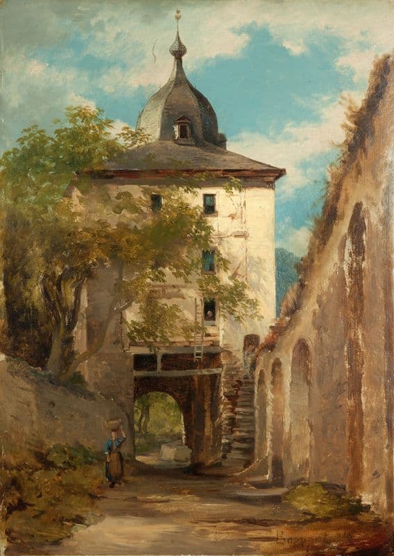 The Town Gate, Boppart (1800s) as a canvas print