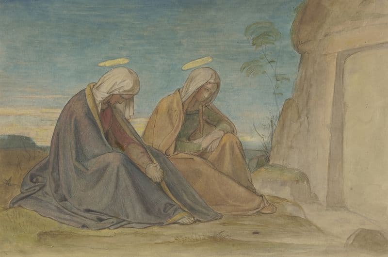 The two Marys at the grave (before 1837) as a canvas print