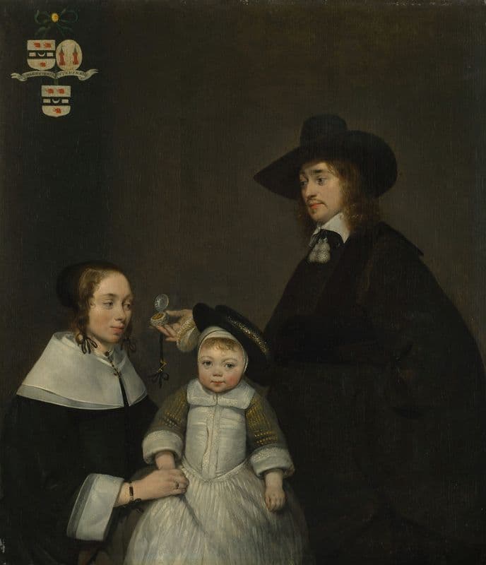 The Van Moerkerken Family (ca. 1653–54) as a canvas print
