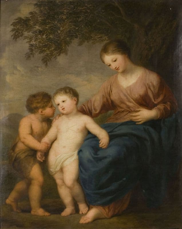 The Virgin, the Christ Child and St John as a canvas print