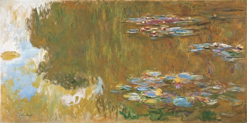 The Water Lily Pond, c. 1917-19 as a canvas print