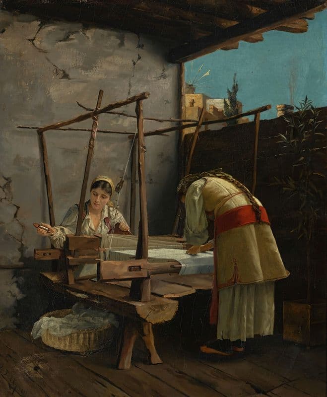 The Weavers, Arachova as a canvas print