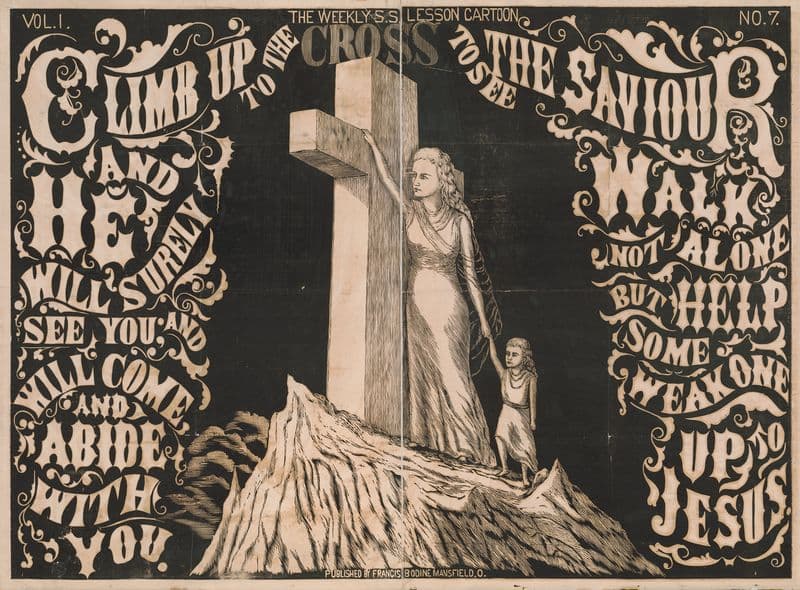 The weekly Sunday school lesson cartoon, vol. 1, no. 7 as a canvas print