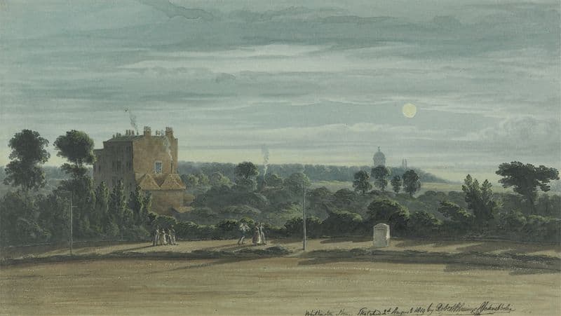 The Whittington Stone by Moonlight as a canvas print