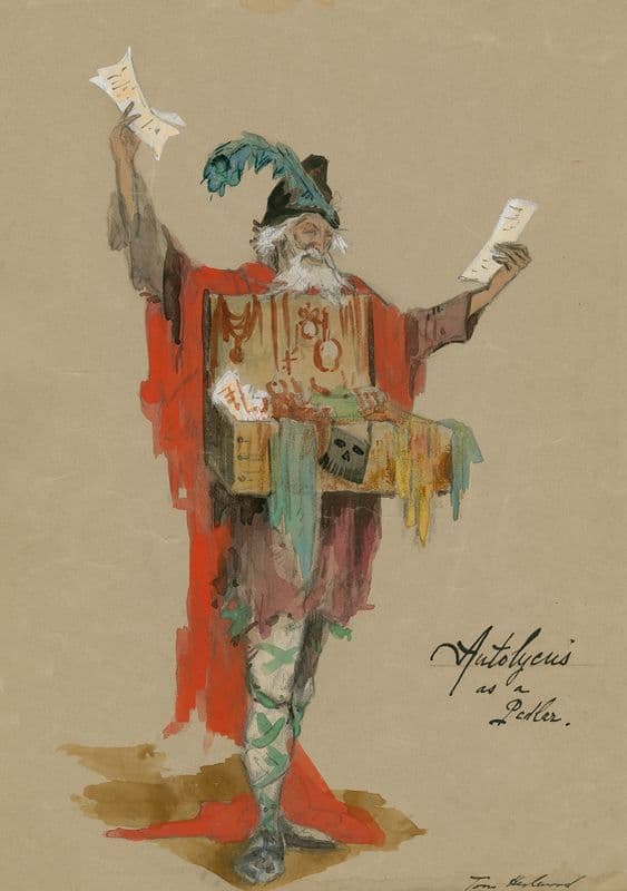 The Winter’s Tale; Autolycus as a peddler as a canvas print